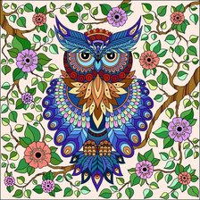 Схема вышивки «сова»