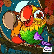 Схема вышивки «попугаи»