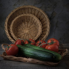 Схема вышивки «Огурцы и помидоры»