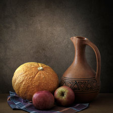 Схема вышивки «Тыква и яблоки»