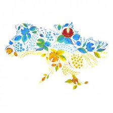 Схема вышивки «Карта Украины»