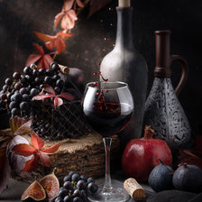 Схема вышивки «Бокал вина»