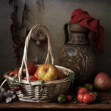 Схема вышивки «Натюрморт с помидорами»