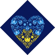 Схема вышивки «Серце України»