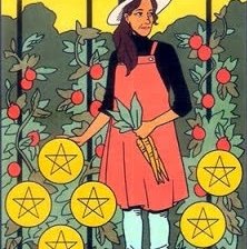 Схема вышивки «9 пентаклей»