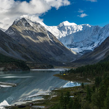 Схема вышивки «горы и лес»