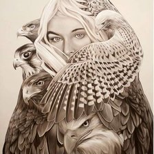 Схема вышивки «птицы»