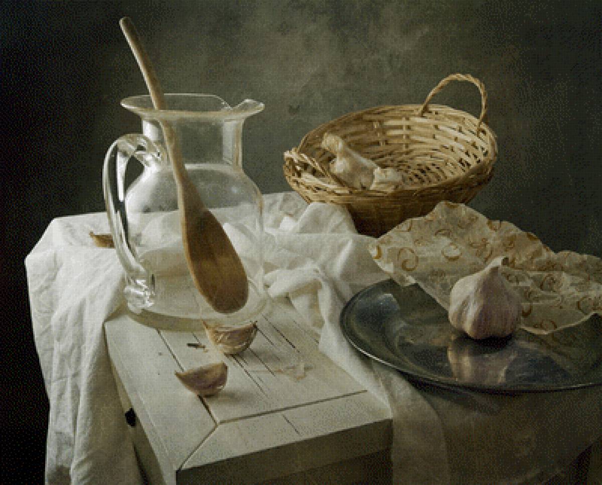 №2518401 - кувшин, кухня, чеснок, натюрморт, корзина - предпросмотр