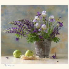 Схема вышивки «Люпины и ирисы»