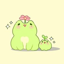 Схема вышивки «Лягушки»