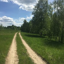 Схема вышивки «Сельская дорога»