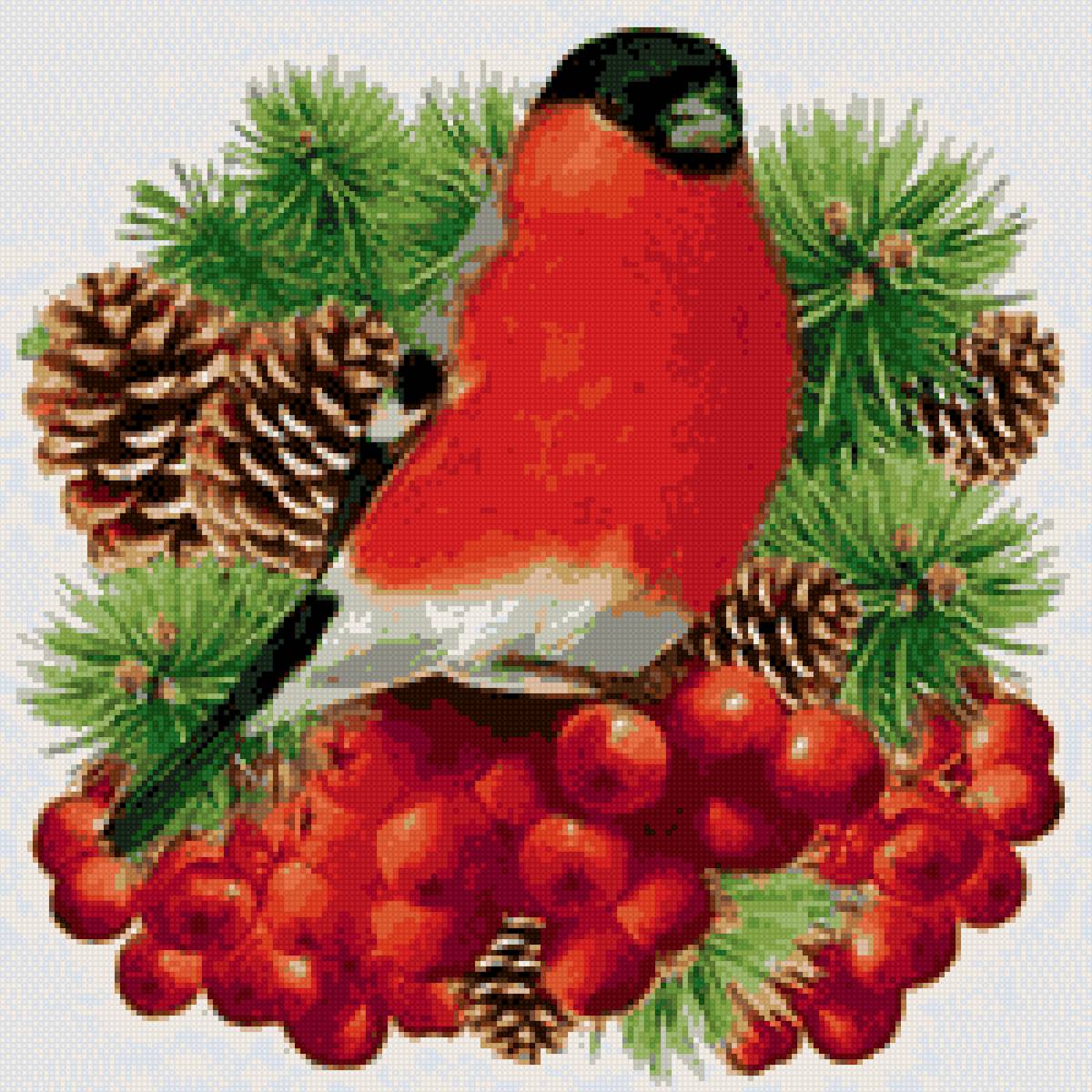 Птичка - птицы. рябина - предпросмотр