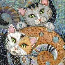 Схема вышивки «Коты»