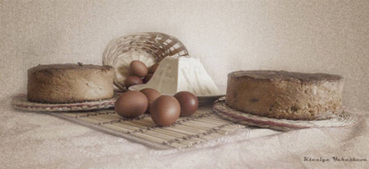 Пасха - пасха, натюрморт, корзина - предпросмотр