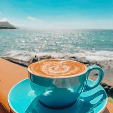 Схема вышивки «Кофе на море»