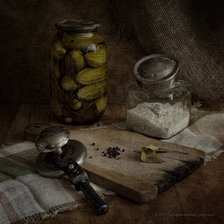 Схема вышивки «Засолка огурцов»