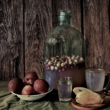 Схема вышивки «Морс из крыжовника»