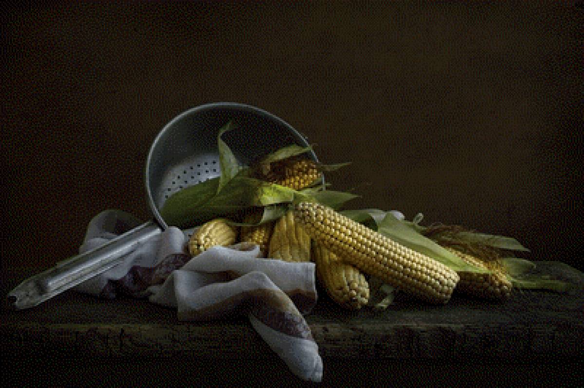 Царица полей - кукуруза, натюрморт - предпросмотр