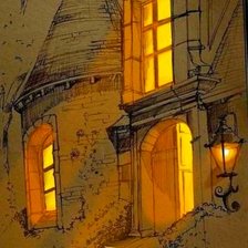 Схема вышивки «свет в окне»