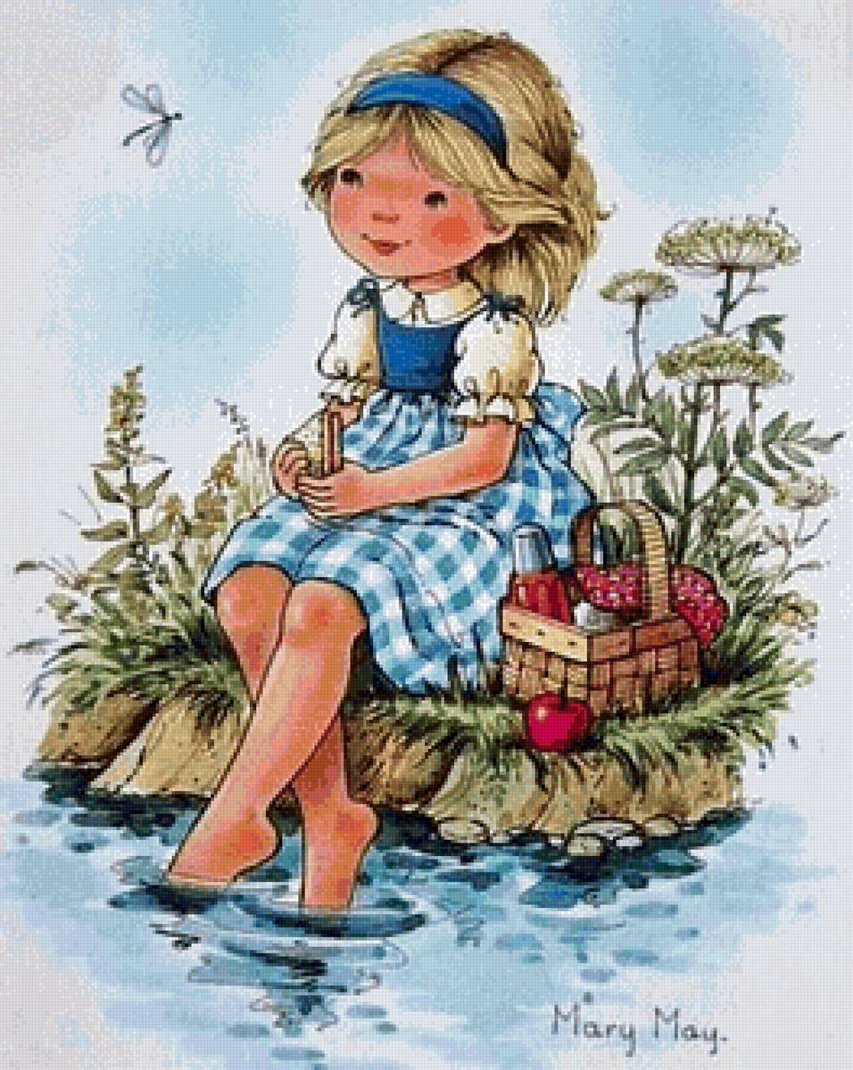 девочка - рисунок - предпросмотр