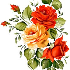 Схема вышивки «розы»