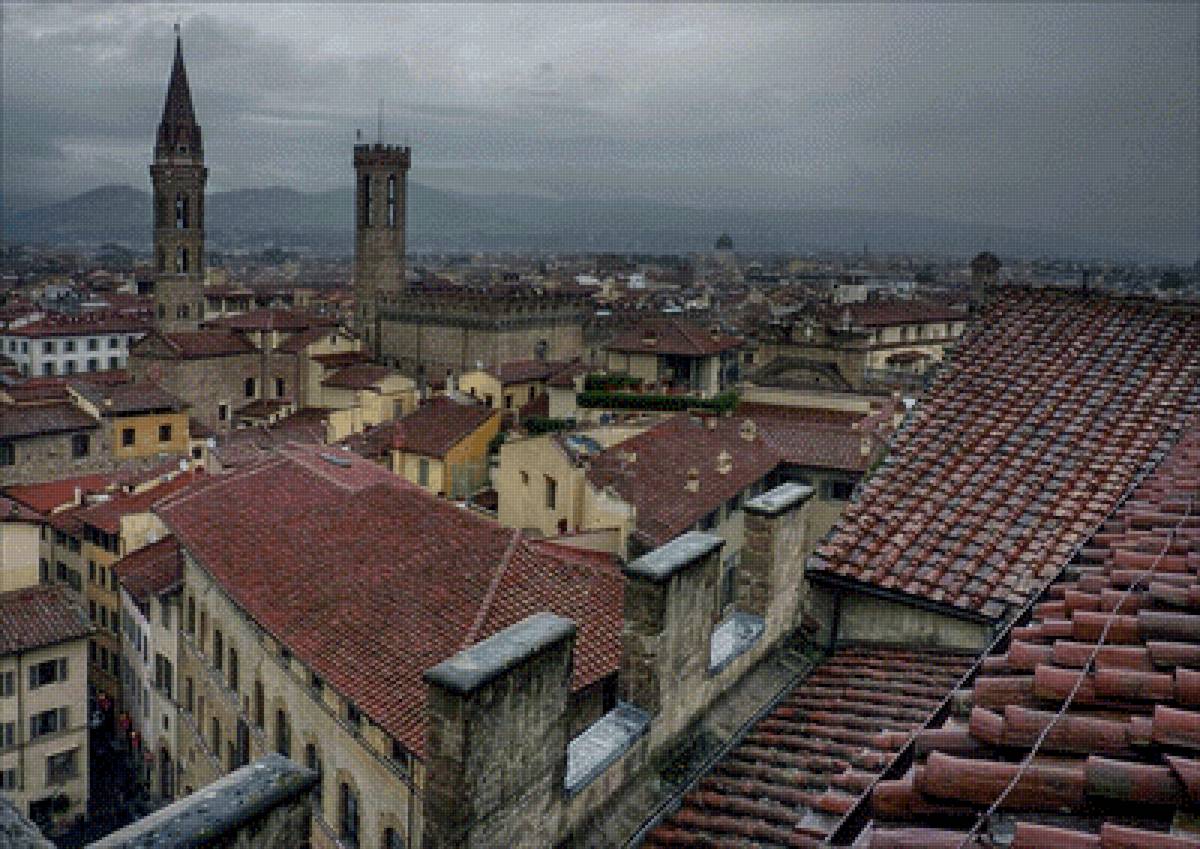 Флоренция после дождя - флоренция, город, крыши - предпросмотр