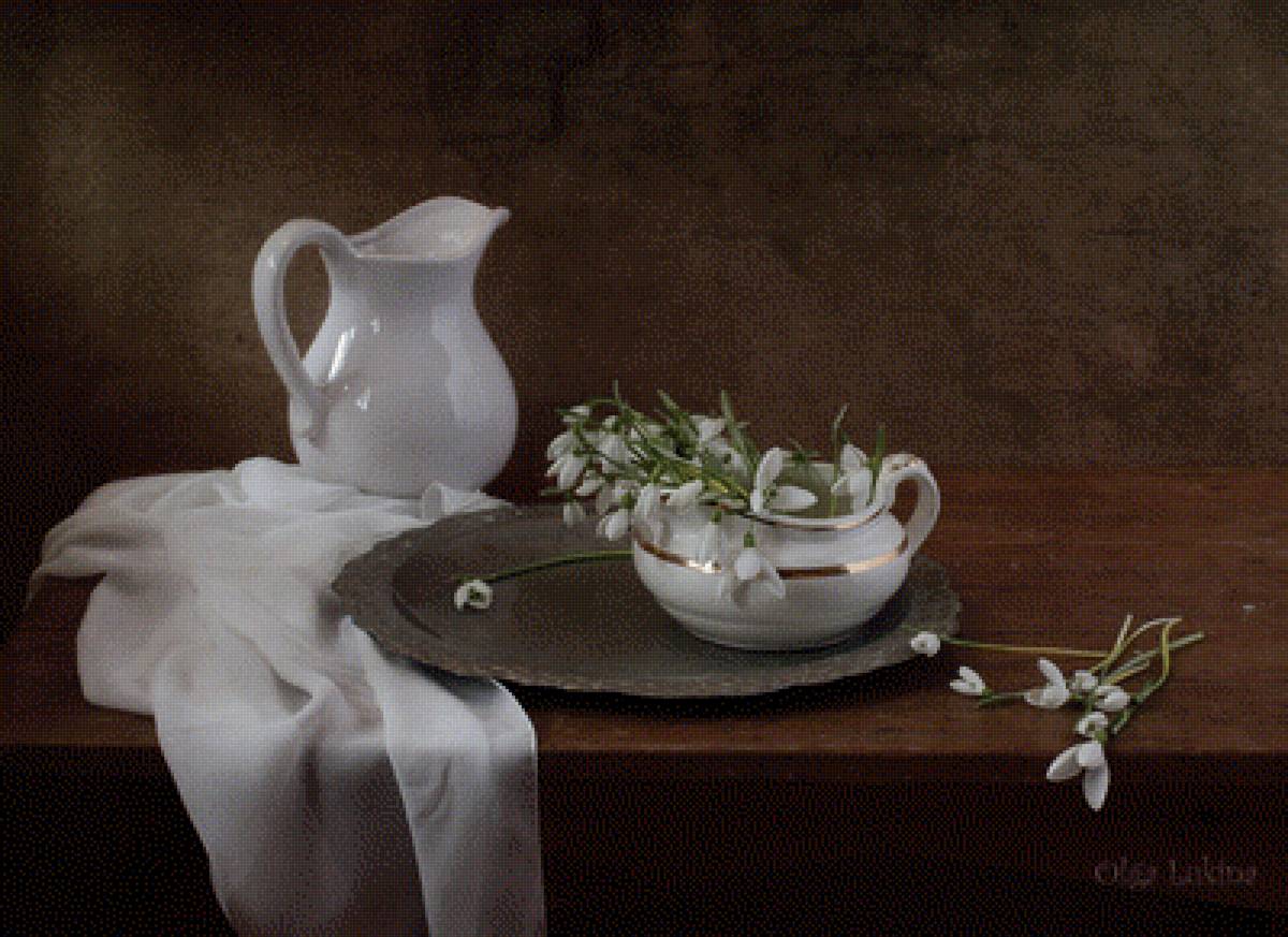 Подснежники - натюрморт - предпросмотр