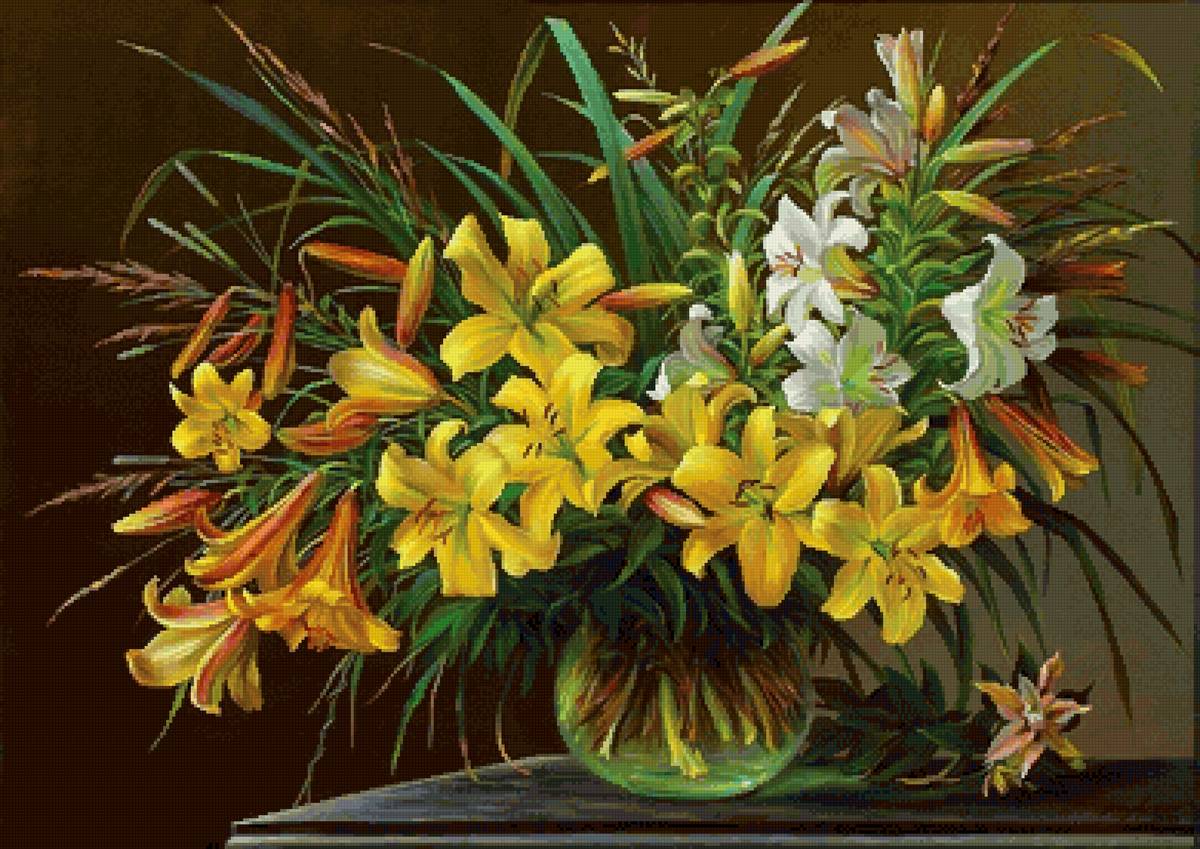 №2523156 - натюрморт, цветы, лилии - предпросмотр