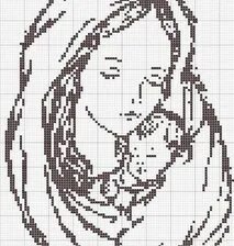Схема вышивки «Дева с Младенцем»