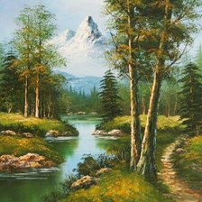 Схема вышивки «Лето в горах»