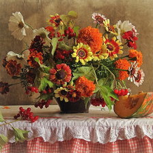 Схема вышивки «Я подарю тебе осень!»