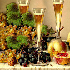 Схема вышивки «BeloeVino»