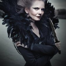 Схема вышивки «темная свон»