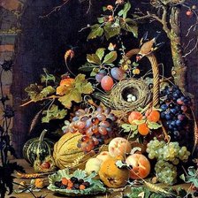 Схема вышивки «Абрахам Миньон. Натюрморт»