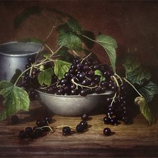 Схема вышивки «Черная смородина»