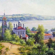 Схема вышивки «Николай Булыгин. Плёс. Храм.»