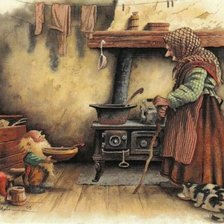 Схема вышивки «Угощения для домового»