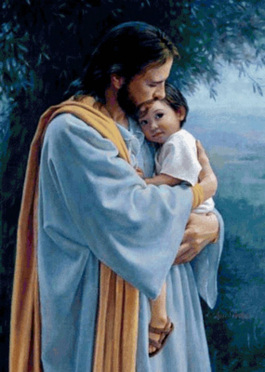 Иисус с девочкой - иисус, дети - предпросмотр