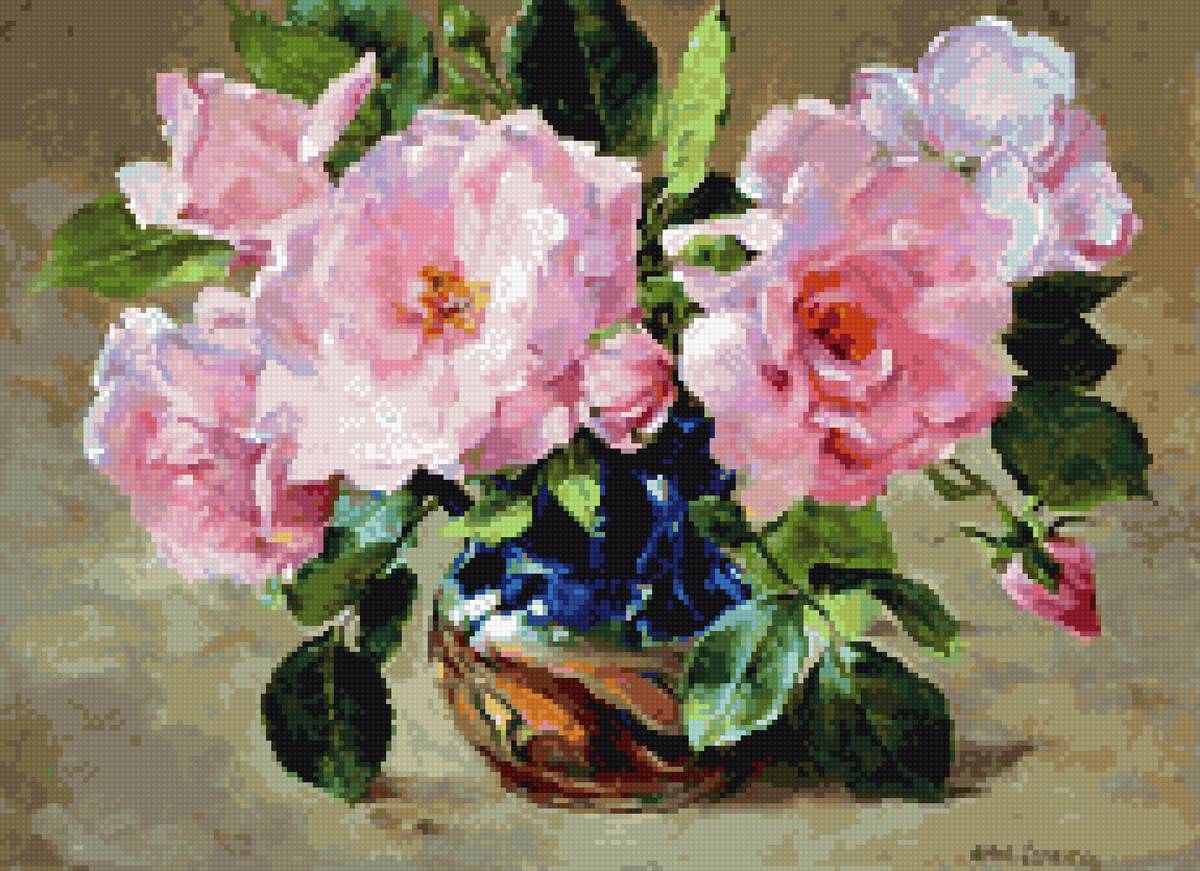 Энн Коттерилл. Букет. - до 240 крестиков, энн коттерилл, букет - предпросмотр