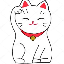 Схема вышивки «Манеки-неко»