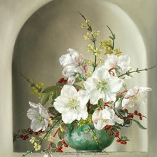 Схема вышивки «Цветы в арке - Сесил Кеннеди»