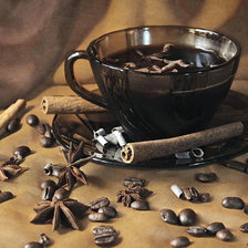 Схема вышивки «Кофе»