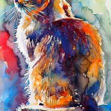 Схема вышивки «кот спит»