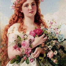 Схема вышивки «girl with red hair»