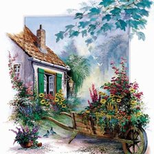 Схема вышивки «домик»