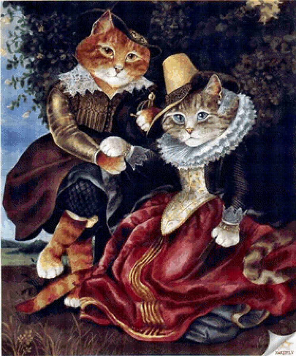 Кошки из высшего общества - картины, кошки - предпросмотр
