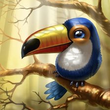 Схема вышивки «игрушка-птица»