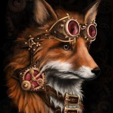 Схема вышивки «Лис путешественник»