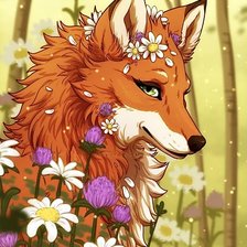 Схема вышивки «лисица»