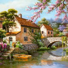 Схема вышивки «Домик у моря»